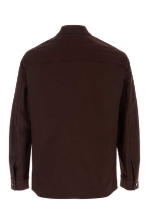 Umit Benan Mens Brown Stretch Cotton Bruce Jacket Tabacco Exterior: Elastane Giubbini