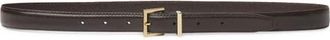 Frame Denim The Square Buckle Leather Belt in Dark Brown at Nordstrom, Size X-Small