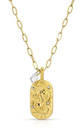 Kozakh Cielo Zodiac Pendant Necklace in Leo Gold at Nordstrom