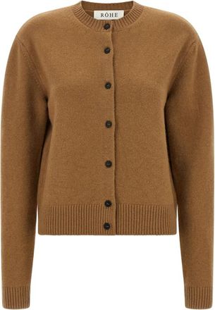 R&oacute;he Cashmere Mix Ronde Hals Vest - Dames - Vesten - Bruin - M - Wol - Truien & Vesten