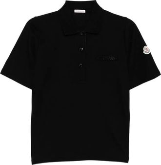 Moncler Polo con logo ricamato - Nero