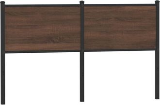 vidaXL Headboard Brown Oak 140 cm Engineered Wood and Steel Vidaxl
