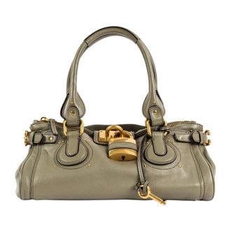 Chlo&eacute; Handbags, female, Green, Size: ONE SIZE Paddington Shoulder Bag