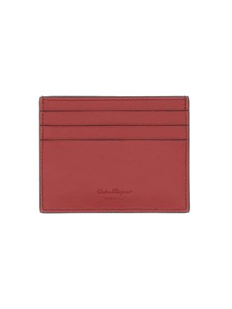 Ferragamo Calf Leather Card Case - Black