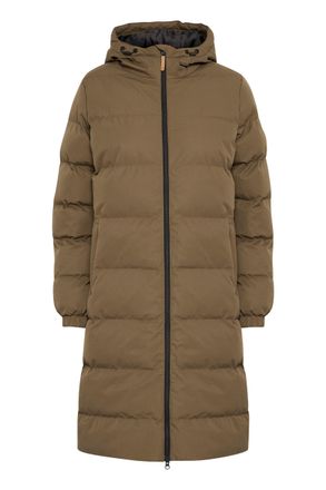 North Bend NBElla Womens Quilted Winter Jacket Outdoor Jacket Breathable Waterproof Windproof with Hood Zip Pockets TPU Membrane, Tarmac (5056), 14