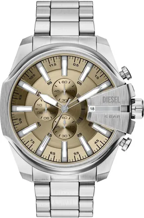 Diesel Mega Chief Slim Chronograph Stainless Steel Watch - Timeframes - Man - Silver