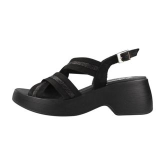 24hrs 24Hrs, Schoenen, Dames, Zwart, 39 EU, Leer, 26508 Sandalia