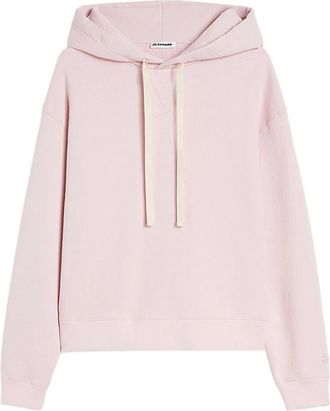Jil Sander Felpa con cappuccio in felpa di cotone - Rosa