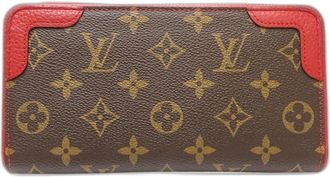 Louis Vuitton Brown Cerise Canvas Long Wallet (Bi-Fold) (Pre-Owned)
