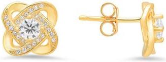 Queen Jewels Cubic Zirconia Love Knot Stud Earrings in Gold at Nordstrom Rack