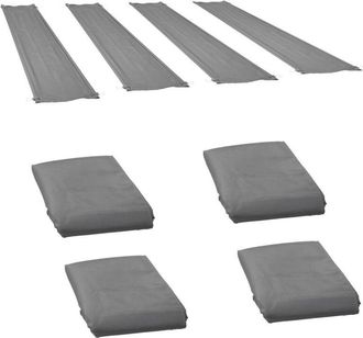 Hesperide Tela De Sombrilla Setiri Gris - 4 Lienzos Y 4 Canaletas - Hesp&eacute;ride