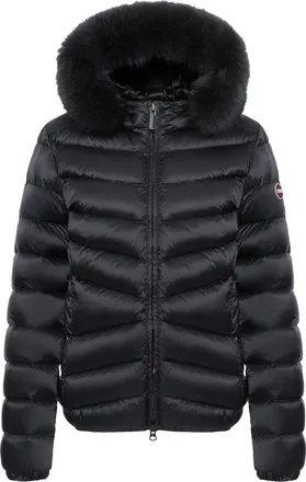 Colmar Quilted Down Coat with Detachable Synthetic Fur Hood