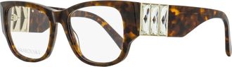 Swarovski Womens Baguette Crystal Eyeglasses SK5473 052 Dark Havana 54mm