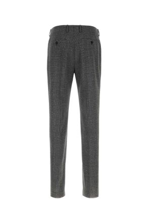 Alexander McQueen Mens Embroidered Wool Cigarette Pant Blackcharcoal Exterior: Pantaloni