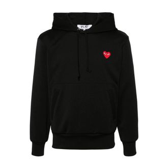 Comme Des Gar&ccedil;ons Signature Heart Patch Hoodie - Dames - Hoodies - Zwart - XS - Hoodies & sweatvesten