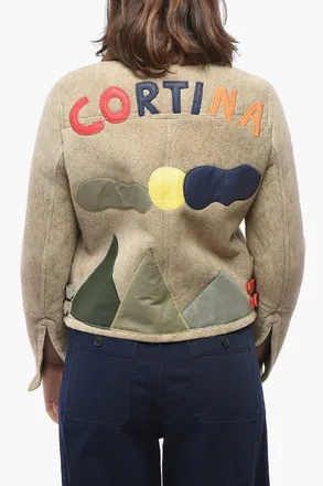 HISTORY REPEATS Embroidered Shearling Jacket History Repeats