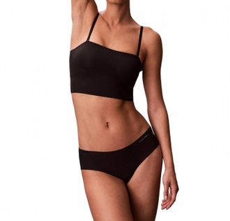 Calvin Klein Womens Invisibles Longline Bandeau Bra In Black