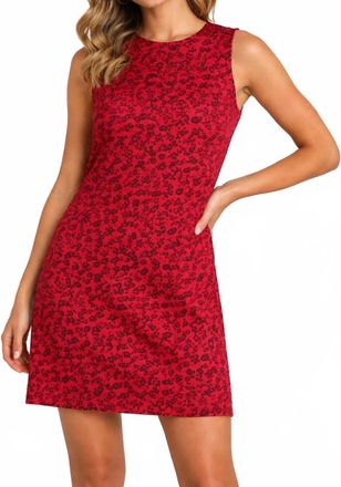 Jade Yoga Leopard Print Mini Dress In Cheetah Brocade