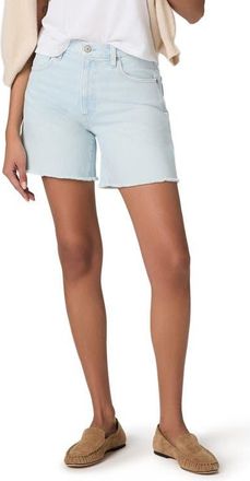 Paige Archie Longer Length Cutout Denim Shorts in Fleur De Mer at Nordstrom, Size 23