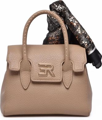 Ermanno Scervino Violet Shoulder Bag In Pebbled Texture