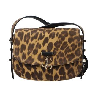 Jimmy Choo London Bolso Cruzado de Piel con Estampado de Leopardo - Bags - Mujer - Marr&oacute;n - ONE SIZE