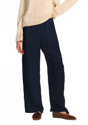 Velvet Lola Linen Wide Leg Pant In Axe