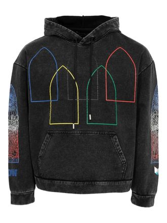 Who Decides War by Ev Bravado Intertwined Windows hoodie - Zwart
