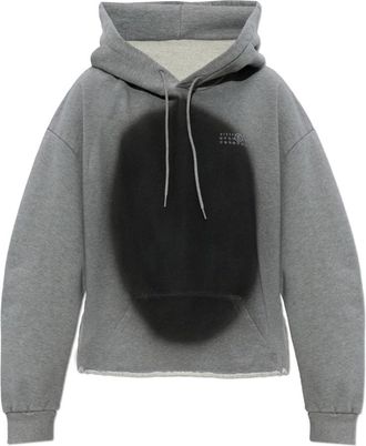 Maison Margiela Hoodies, female, Gray, Size: S Spray Hoodie