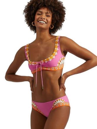 La DoubleJ Sunset Bikini Top Plac&eacute;e in Napoli Plates Plac&eacute;e Hot Pink at Nordstrom, Size X-Small