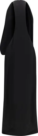 Max Mara Womens Long Dolmen Dress Black Viscose