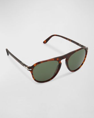 Persol Mens Keyhole Bridge Round Sunglasses