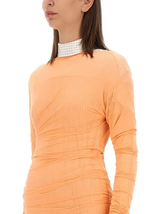Dries Van Noten Tulle Blouse - Orange