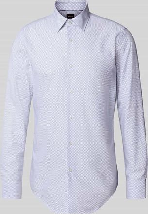 HUGO BOSS Slim Fit Businesshemd aus Lyocell-Baumwoll-Mix Modell HANK in Bleu, Gr&ouml;&szlig;e 38