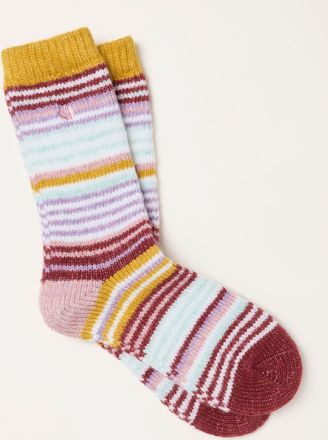Fat Face FatFace Super Soft Stripe Socks in Yellow
