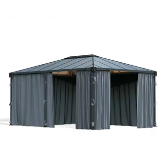 Palram Martinique Curtain Set for Rectangle Gazebo (Gazebo Not Included) in Grey