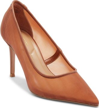 Steve Madden Nicoletta Mesh Pointed Toe Pump in Caramel at Nordstrom Rack, Size 5.5