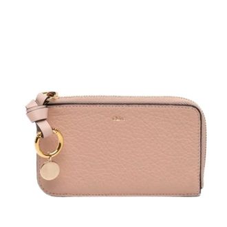 Chlo&eacute; Pre-owned Alphabet Card Holder - Dames - Pre-owned - Roze - Maat: ONE Size Leer