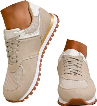 Generic Orthopedic Walking Shoes for Women Lace Up Fashion Sneakers Outdoor Non-Slip Casual Running Shoes Womens Non Slip Sports Workout Athletic Tennis Joggi