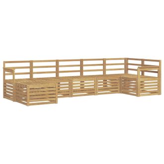 vidaXL Conjunto De Sof&aacute;s De Exterior 7 Pcs Blanco Vidaxl