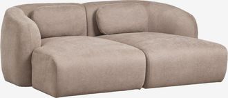 Sklum Sof&aacute; Modular Chaise Longue De 2 Piezas En Chenilla Coquette Sklum
