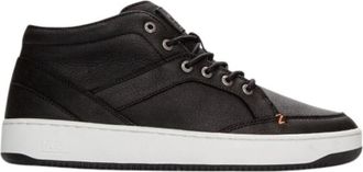 HUB Moderne Zwart/Witte Sneaker - Heren - Sneakers - Zwart - 42 EU - Leer - Schoenen