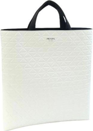 Prada Pre-owned Tote Bags, male, White, Size: ONE SIZE Pre-owned Vintage Tote Bag