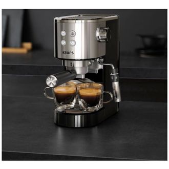 Krups Cafetera Espresso 15 Bar Acero Inoxidable/negra - Xp444c10