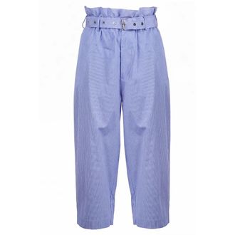 SOLOTRE Tapered Trousers, female, Blue, Size: 2XL Pantalone ABF Oxford a righe