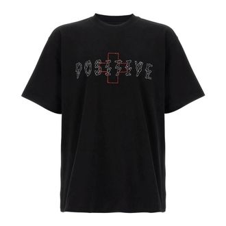 44 Label Group T-Shirts, male, Black, L, Plus Minus T-shirt