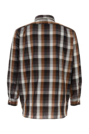 Nanam&iacute;ca Unisex Embroidered Cotton Blend Oversize Shirt Brown Exterior: Polyester Camicie