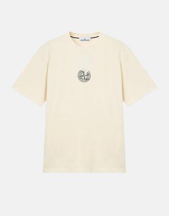 Stone Island Mens Compass 2100001 T-Shirt Beige - Cream - Size: 42