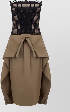 Giuseppe Di Morabito lace top mini dress bow detail