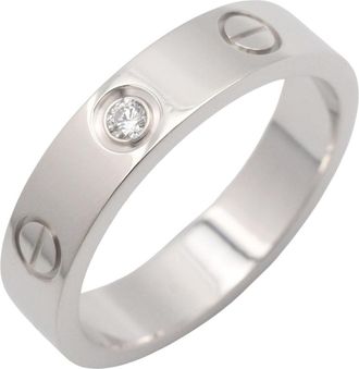 Cartier Silver Clear White Gold (18K) Band Ring (Pre-Owned)