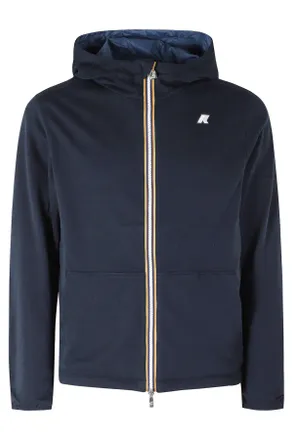 K-Way Blue Jake Double Interlock Reversible Hooded Cotton Jacket